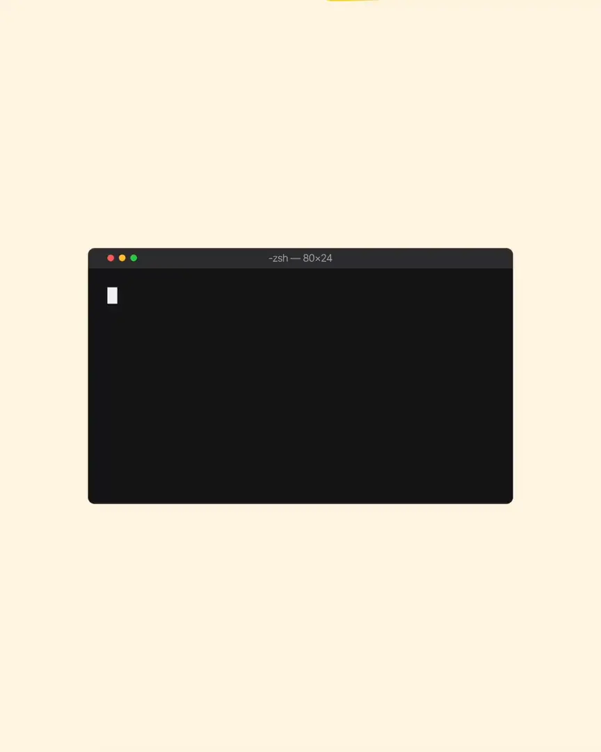 A terminal typing commands while word pills fall around it