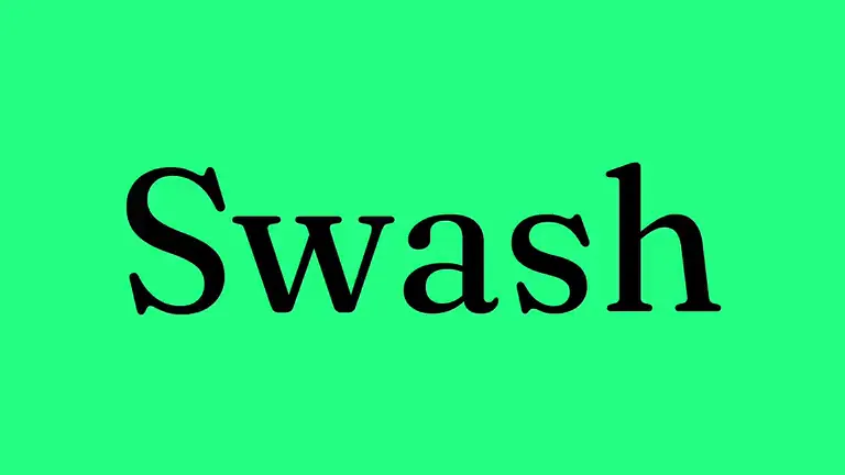 Swash — kinetic typography template